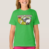 Kind is vandaag 7 jaar, ik ben 7! Schattige lam T-shirt (Voorkant)