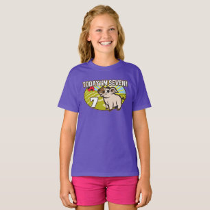 Kind is vandaag 7 jaar, ik ben 7! Schattige varken T-shirt