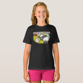 Kind is vandaag 8 jaar, ik ben 8! Schattige lam T-shirt