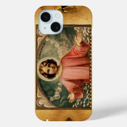 KIND JESUS MET ANGELS, bruin perkament Case-Mate iPhone Case (Achterkant)