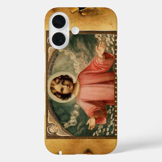 KIND JESUS MET ANGELS, bruin perkament Case-Mate iPhone Case (Achterkant)
