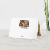 KIND JESUS MET ANGELS, bruin perkament Feestdagen Kaart (Achterkant)