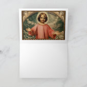 KIND JESUS MET ANGELS FEESTDAGEN KAART (Binnen)