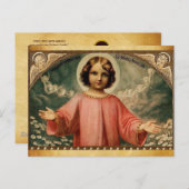 KIND JESUS MET ANGELS, Parchment Briefkaart (Voorkant / Achterkant)