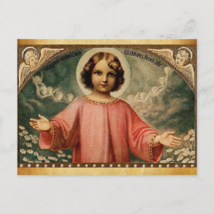KIND JESUS MET ANGELS, Parchment Briefkaart