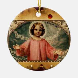 KIND JESUS MET ANGELS, Parchment Keramisch Ornament