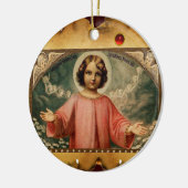 KIND JESUS MET ANGELS, Parchment Keramisch Ornament (Links)