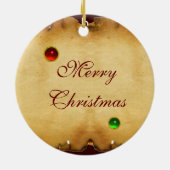 KIND JESUS MET ANGELS, Parchment Keramisch Ornament (Achterkant)