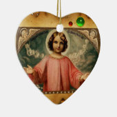 KIND JESUS MET ANGELS, Parchment Keramisch Ornament (Rechts)