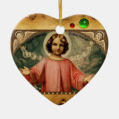KIND JESUS MET ANGELS, Parchment Keramisch Ornament (Voorkant)