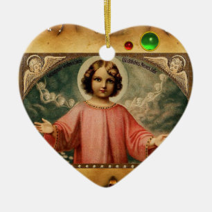 KIND JESUS MET ANGELS, Parchment Keramisch Ornament