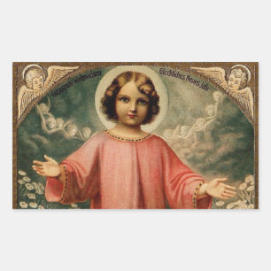 KIND JESUS MET ANGELS, RECHTHOEKIGE STICKER