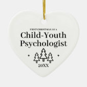 Kind Jeugd Psycholoog Nieuwe Baan Kerstmis Keramisch Ornament (Voorkant)