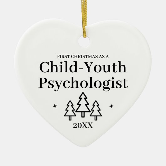 Kind Jeugd Psycholoog Nieuwe Baan Kerstmis Keramisch Ornament (Voorkant)