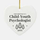 Kind Jeugd Psycholoog Nieuwe Baan Kerstmis Keramisch Ornament (Achterkant)