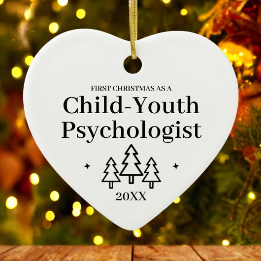 Kind Jeugd Psycholoog Nieuwe Baan Kerstmis Keramisch Ornament