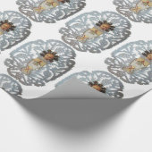 Kind Jezus, Antiek kerstpapier Cadeaupapier (Hoek)