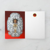 Kind Jezus, Antiek kerstpapier Feestdagen Kaart (Binnen)