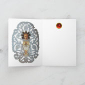 Kind Jezus, Antiek kerstpapier Feestdagen Kaart (Binnen)