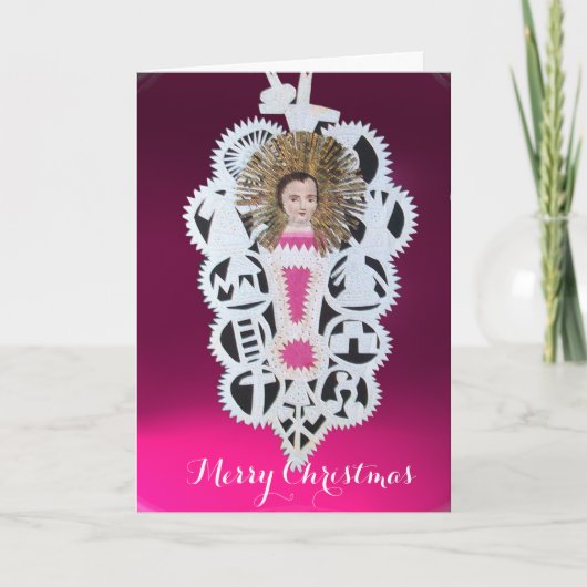 Kind Jezus, Antiek kerstpapier Feestdagen Kaart (Voorkant)