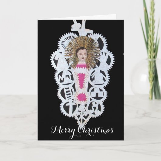 Kind Jezus, Antiek kerstpapier Feestdagen Kaart (Voorkant)