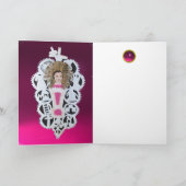 Kind Jezus, Antiek kerstpapier Feestdagen Kaart (Binnen)