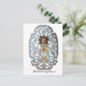 Kind Jezus, Antiek kerstpapier Feestdagenkaart (Staand voorkant)