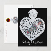 Kind Jezus, Antiek kerstpapier Feestdagenkaart (Voorkant / Achterkant)