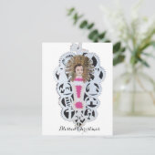 Kind Jezus, Antiek kerstpapier Feestdagenkaart (Staand voorkant)