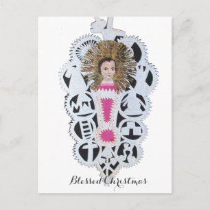 Kind Jezus, Antiek kerstpapier Feestdagenkaart