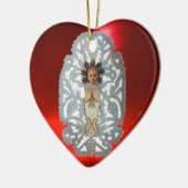 Kind Jezus, Antiek kerstpapier Keramisch Ornament (Links)