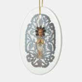 Kind Jezus, Antiek kerstpapier Keramisch Ornament (Links)