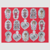 Kind Jezus, Antiek kerstpapier, rood Tissuepapier (Voorkant)