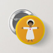 Kind Jezus liefhart Ronde Button 5,7 Cm (Voorkant /achterkant)