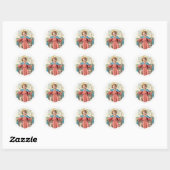 Kind Jezus met Lambs Ronde Sticker (Vel)