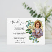 Kind Jezus Religieus Dank je wel Condoleance Bedankkaart (Staand voorkant)