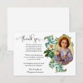 Kind Jezus Religieus Dank je wel Condoleance Bedankkaart (Voorkant / Achterkant)