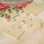 Kind Jezus Religieus met  Roze & Rode Roos Legpuzzel (Zijkant)