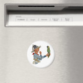 kind, jongen die pirate Parrot Bird speelt Magneet (Insitu (Vaatwasser))