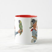 kind, jongen die pirate Parrot Bird speelt Mok (Midden)