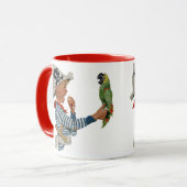 kind, jongen die pirate Parrot Bird speelt Mok (Voorkant links)