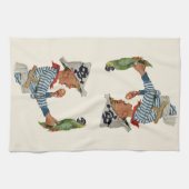 kind, jongen die pirate Parrot Bird speelt Theedoek (Horizontaal)