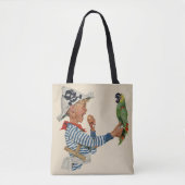  kind, jongen die pirate Parrot Bird speelt Tote Bag (Voorkant)