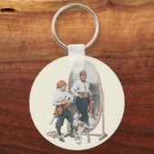 Kind, Jongen Pirate, Dog, Mirror, Buccaneer Sleutelhanger (Voorkant)
