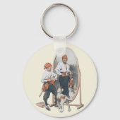 Kind, Jongen Pirate, Dog, Mirror, Buccaneer Sleutelhanger (Achterkant)