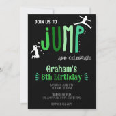 Kind Jump Trampoline Park Birthday Party Kaart (Voorkant)