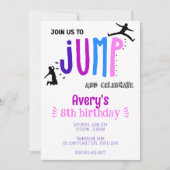 Kind Jump Trampoline Park Birthday Party Kaart (Voorkant)