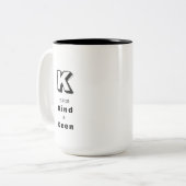 Kind K - Gepersonaliseerde luxe lof mok (Voorkant links)
