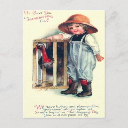 Kind & Kalkoen Briefkaart (Voorkant)