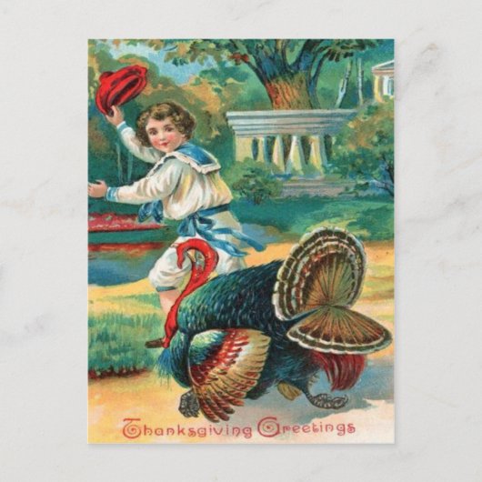Kind & Kalkoen Briefkaart (Voorkant)